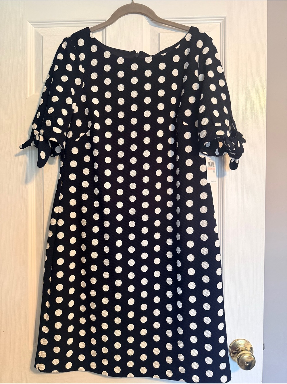 Jessica Black & White Polka Dot Midi Dress